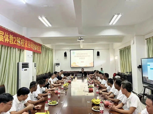 热烈欢迎体育学院2003届体育教育教2班校友回母校参观交流